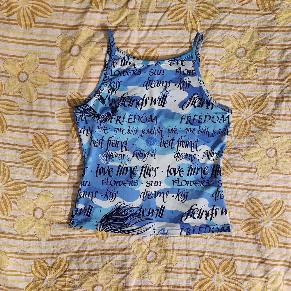 Blue Graphic Women's Tank Top